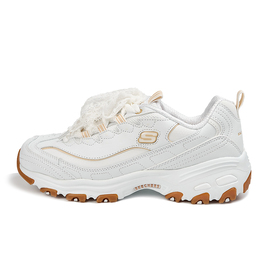 Skechers Женские кроссовки с низким верхом и массивной подошвой, устойчивые к истиранию, увеличивающие рост, белые 149807-whth | white