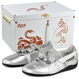 Puma Кроссовки Speedcat Ballet Magic, износостойкие и легкие, повседневные, женские, серебристо-белые 401581-01(team679-芭蕾魔法s-box) | silver white-gift box 1