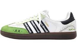 Adidas Низкие кроссовки для скейтбординга SAMBA OG Wild Stitched, устойчивые к истиранию, унисекс, черные, белые, зеленые b75806(team1025-野性缝合) | black white green