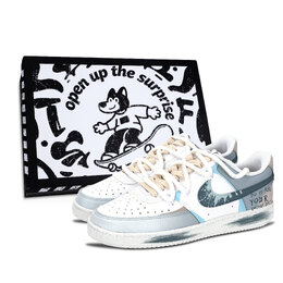 Nike Кроссовки для скейтбординга Court Vision 1 Low Top, унисекс, синие dh2987-101（team883-喷溅字母男鞋盒） | blue
