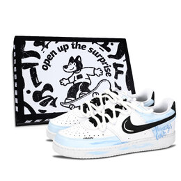 Nike Кроссовки Court Vision 1 Cerulean Letter, износостойкие, низкие, для скейтбординга, унисекс, светло-голубые dh2987-101（team883-蔚蓝字母） | light blue