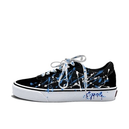 Vans Износостойкие низкие кроссовки для скейтбординга Ward, женские, синие, черные, белые vn0a3iuniju(team613-蓝彩泼墨) | blue black white