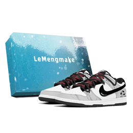 Nike Кроссовки для скейтбординга Dunk Lemon Joy, устойчивые к истиранию, унисекс, белые, серые, красные dd1391-100(team399-灰阶快递s-box) | white gray red
