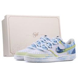 Nike Court Vision 1 Box, легкие и дышащие низкие кроссовки для скейтбординга Quanshua Guangbo, унисекс, сине-желтые dh2987-101(team1241-沁夏光波box) | blue yellow