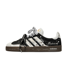 Adidas Кроссовки для скейтбординга VL COURT 2.0 IC77 Starry Sky Love Song, износостойкие, низкие, унисекс, черные, белые hq1802(team632-星空恋曲) | black white