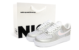 Кроссовки Air Force 1 для скейтбординга, износостойкие, женские, серебристые Nike, Silver dd8959-100（team1110-银幻精灵s-box） | silver