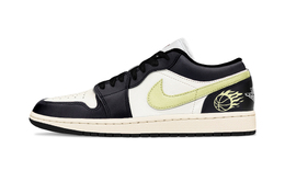 Jordan Баскетбольные кроссовки Air 1 Lime Backboard Balance Low Top Vintage Unisex Black Cyan 553558-165(team282-青柠篮板) | black white