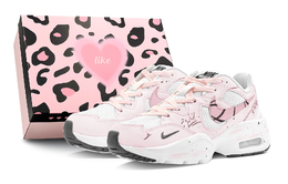 Nike Кроссовки Air Max Fusion с низким верхом, устойчивые к истиранию, дышащие, женские, розовые cj1671-100(team88-黑粉涂鸦s-box) | black pink