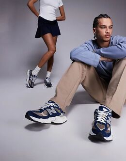 Кроссовки New Balance 9060 в темно-синем цвете с грибами 137001049 | navy