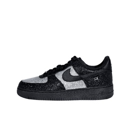 Кроссовки Air Force 1 для скейтбординга, износостойкие, низкие, унисекс, черные, серебристые Nike, Black Silver Full Of Stars cw2288-001(team133-黑银熊猫满天星) | black silver full of stars