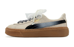 Puma Кроссовки для скейтбординга FENTY BEAUTY x Suede Platform, легкие и износостойкие, бежевые, женские 363559-01（team775-丝绒珍珠） | beige
