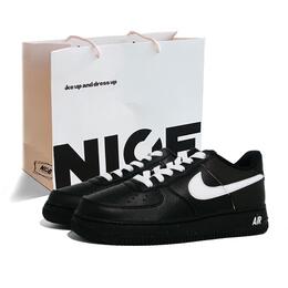 Nike Кроссовки Air Force 1 для скейтбординга, износостойкие, женские, черно-белые cw2288-001（team664-黑白键-s-sbox） | black white (instagram style shopping bag)