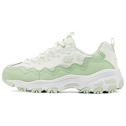 Skechers Низкие массивные кроссовки DLITES женские, белые, зеленые 149792-ntgr | natural/green