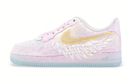 Nike Кроссовки Air Force 1 Drippy Cardcaptor Sakura, износостойкие, низкие, женские, розовые ih0640-161(team889-魔卡小樱) | pink gold