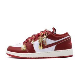Jordan Баскетбольные кроссовки Air 1 Joyful Melody, износостойкие, винтажные, красные fj3465-160（team932-喜韵） | red