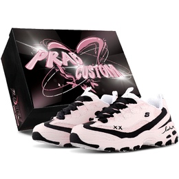 Skechers Женские низкие кроссовки D'Lites 1.0 Chunky, розовые/черные 11959-wht（team375-女款雾野樱花sbox） | cherry blossom pink