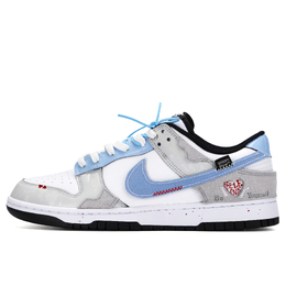 Nike Кроссовки для скейтбординга Dunk First Love Audio, износостойкие, низкие, унисекс, сине-серые dd1503-101（team1225-初恋音频） | blue gray