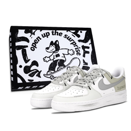 Кроссовки Air Force 1 Air Force 1, Graffiti Street, износостойкие, низкие, для скейтбординга, унисекс, желто-зеленые Nike, Yellow Green dd8959-100（team971-涂鸦街头黑鞋盒） | yellow green