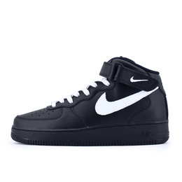 Nike Кроссовки для скейтбординга Air Force 1 Hook-and-Loop Black Warrior с противоскользящей подошвой, износостойкие, унисекс, черные, белые cw2289-001（team448-魔术贴） | black white
