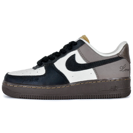 Nike Износостойкие и легкие низкие кроссовки для скейтбординга Air Force 1 унисекс коричневые белые черные hq3458-142(team679-墨棕轻歌) | brown white black