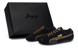Puma Повседневные кроссовки Speedcat Collection унисекс, низкие, черно-коричневые 398846-01(team80男女款破损腰果s-box) | black brown