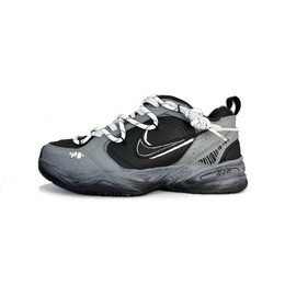 Nike Износостойкие и легкие низкие кроссовки Air Monarch 4 на массивной подошве унисекс, черные, белые, серые 415445-001(team502-月光骑士) | black white gray