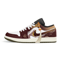 Jordan 1. Износостойкие винтажные баскетбольные кроссовки с низким верхом, унисекс, белые, красные 553558-092(team778-蛇舞新春) | white red
