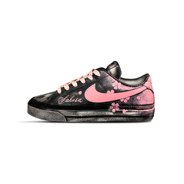 Nike Низкие износостойкие кроссовки для скейтбординга Court Legacy Tower Rabbit, унисекс, черно-розовые dh3162-100(teameight-hf樱花） | black pink