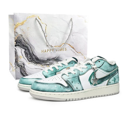 Баскетбольные кроссовки Air 1 Low Top Vintage, унисекс, изумрудного цвета Jordan, Emerald fq7687-300（team865-碧波星河sbox） | emerald