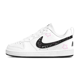 Nike Кроссовки для скейтборда Court Borough Starry Shooting Stars с амортизацией, износостойкие, низкие, женские, черные, белые, розовые dv5456-104(team1121-漫天流星) | black white pink