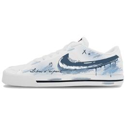 Nike Износостойкие, легкие и дышащие низкие кроссовки для скейтбординга Court Legacy, цвет унисекс, синие dh3162-100（team1020-自由风暴） | blue