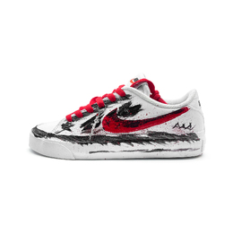 Nike Кроссовки Court Legacy Ambition Beats Shock Absorbers с низким верхом для скейтборда унисекс, черные и белые dh3161-100(team912-狂野心跳) | white