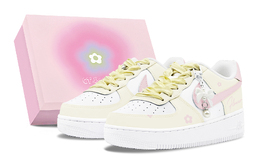 Nike Кроссовки Air Force 1 Air Force 1 с низким верхом, устойчивые к истиранию, женские, желто-розовые dh2920-111(team88-花间拾光s-box) | yellow pink