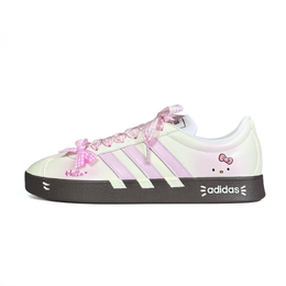 Adidas Кроссовки для скейтбординга VL COURT 2.0 Custard Cat, износостойкие, низкие, унисекс, желто-розовые id6015（team1084-奶黄小喵） | yellow pink