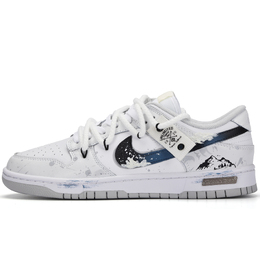 Nike Кроссовки для скейтбординга Dunk Silver White Journey, износостойкие, серо-белые, унисекс dd1391-103（team342-银白征途） | gray white
