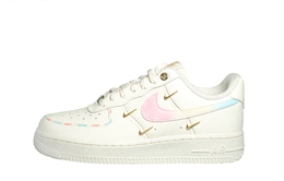 Nike Кроссовки Air Force 1 Low Top для скейтбординга, женские, белое золото fv3654-111(team1114-彩虹糖) | white gold