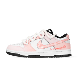 Nike Кроссовки для скейтбординга Dunk Black White, Cupid's Arrow, устойчивые к истиранию, низкие, унисекс, розовые, белые hf5441-100（team971-爱神之箭） | pink white