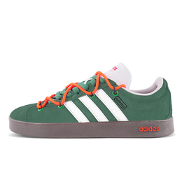 Adidas Кроссовки для скейтбординга VL COURT 2.0, износостойкие, низкие, унисекс, зеленые, оранжевые hq1802(team651-男女款低帮自由绿屿板鞋) | green orange
