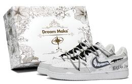 Nike Кроссовки для скейтбординга Court Vision 1 Gray Wing, износостойкие, низкие, унисекс, серо-белые dh2987-101(team201-男女款灰翼sbox) | gray white