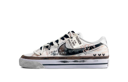Nike Кроссовки Court Legacy Zero Gravity, Dirty Rabbit Nightmare с низким верхом для скейтборда унисекс, черные, белые dh3162-100(team1201-脏兔梦魇) | black white