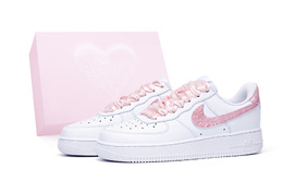 Nike Кроссовки Air Force 1 для скейтбординга, износостойкие, женские, розовые, белые 315122-111(team943-粉漾豹纹sbox) | pink white