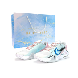 Nike Баскетбольные кроссовки Air Max Impact 4 унисекс, средний верх, белые/розовые/синие dm1124-100（team801-粉雾漫游记s-box） | blue pink