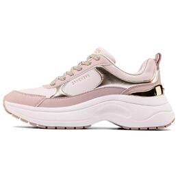 Skechers Спортивные кроссовки для увеличения роста, устойчивые к истиранию, нескользящие, низкие, массивные, женские, розовые 177447-nat | pink