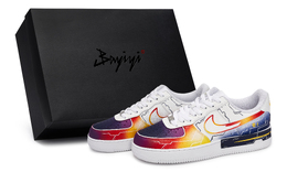 Nike Производство ВВС 1811, название Freedom In Name, низкие кроссовки для скейтбординга Special Shoe Box унисекс, белые cw2288-111(team80-男女款自由之名sbox) | white