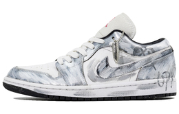 Jordan Баскетбольные кроссовки Air 1 Lunar Mail, Silver Bullet Shock Absorbers, низкие, винтажные, унисекс, серо-серебристые 553558-165(teamk-银色子弹) | gray silver