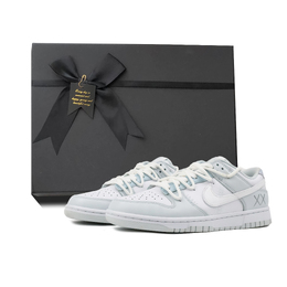 Nike Кроссовки для скейтбординга Dunk унисекс, низкие, серые, белые hf0730-160(team384-蔚蓝海岸box) | light gray blue