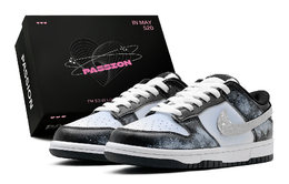 Nike Кроссовки для скейтбординга Dunk Romantic Treat, Lunar Wander, универсальная мода, креативные низкие кроссовки для женщин, серебристо-голубые cw1590-100(teams2-银河恋境女s-box) | silver blue