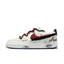 Nike Кроссовки для скейтборда Court Vision 1 Wander In The Fire, износостойкие, низкие, унисекс, бежево-черные dm1187-101(team668-火中漫步） | beige black