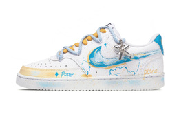 Nike Кроссовки Court Vision 1 Sky Paper Wings с низким верхом, устойчивые к истиранию, женские, желто-зеленые, непарные dh3158-101(team261-晴空纸翼女款) | yellow green mismatched