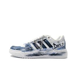 Adidas Кроссовки для скейтбординга LITE BALLER Street Graffiti MH Project, износостойкие, низкие, унисекс, светло-голубые js4358(team603-街头涂鸦） | light blue